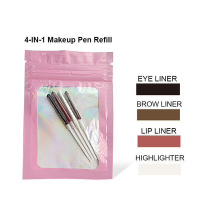 Four In One Eyebrow Pencil Lip Gloss Eyeliner Makeup Pencil